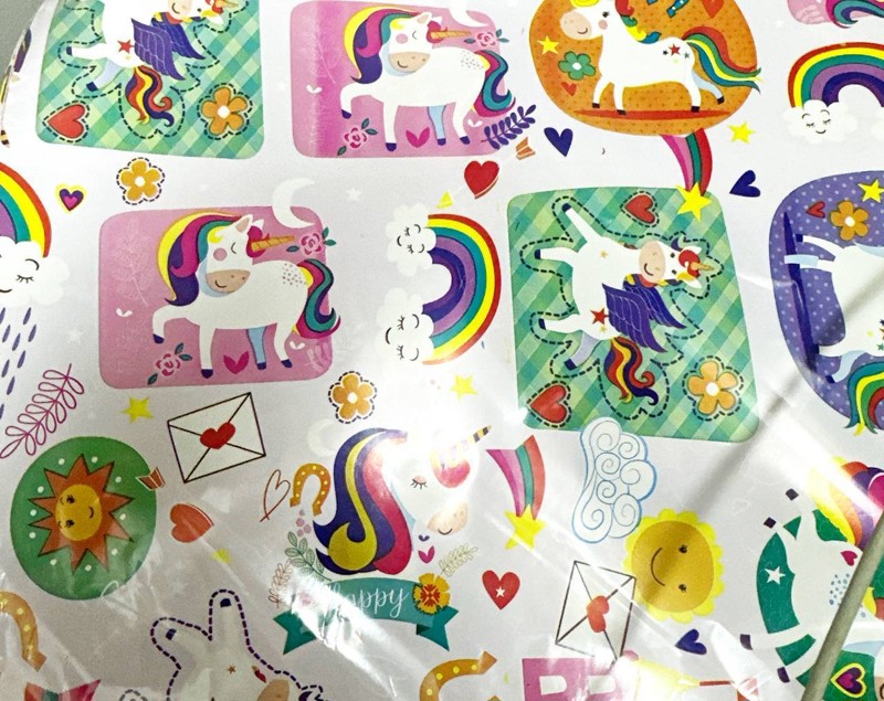 SACO PRESENTE GATA EST M 30X45 FEM - UNICORNIO NUVEM