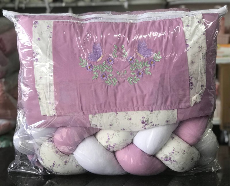 KIT BERÇO HGG AMER MEIA TRANÇA 9 PÇ FEM - LILAS / BORBOL FLORAL.....79097820689231