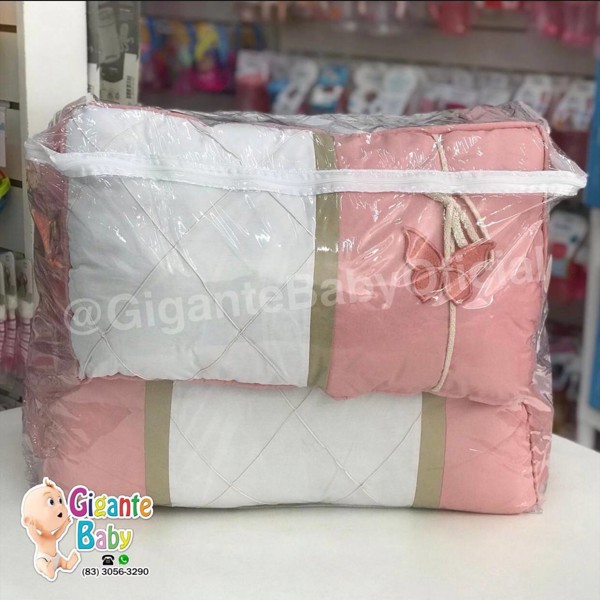 KIT BERÇO HGG AMERICANO CHIC 8 PÇ FEM - ROSE / JARDIM BORBOL.....79097820689234