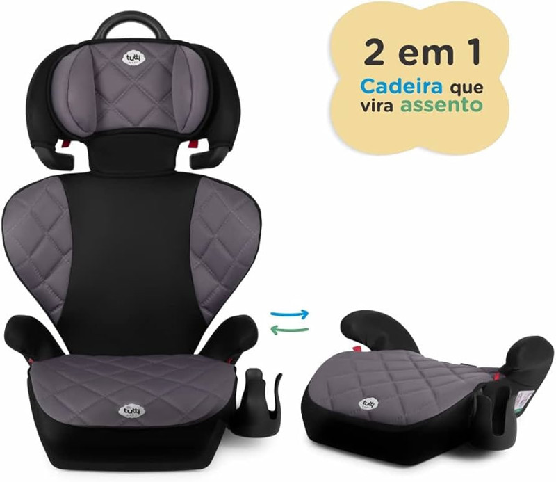 CADEIRA TUTTI BABY TRITON 2 - PRETO C/ CINZA....7898431501790
