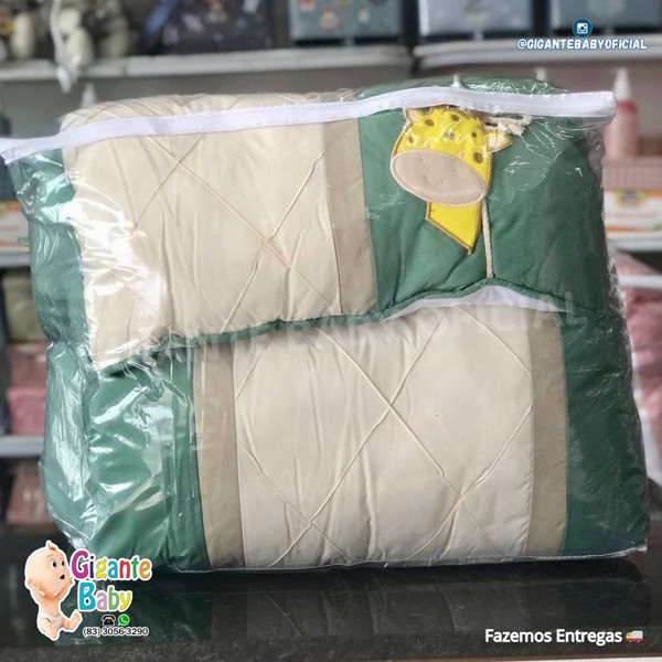 KIT BERÇO HGG AMERICANO CHIC 8 PÇ MASC - VERDE BG / GIRAFA....79097820689306