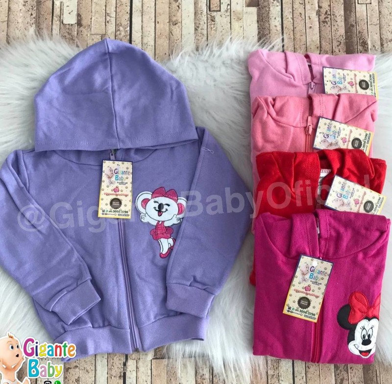 CASACO MOLETOM C/CAPUZ BK INF FEM - TAM.8....7898118892319