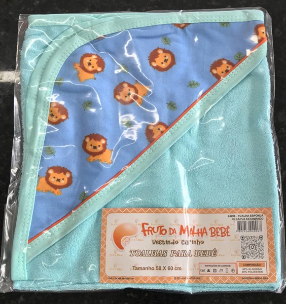 TOALHA CAPUZ FRUTO EST 50X60CM MALHA - MASC....7893157804156