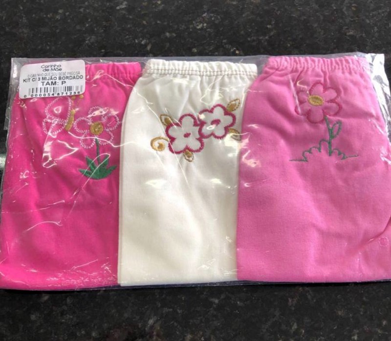 KIT MIJAO CARINHO C/3 FEM - FLORES....7894489725720