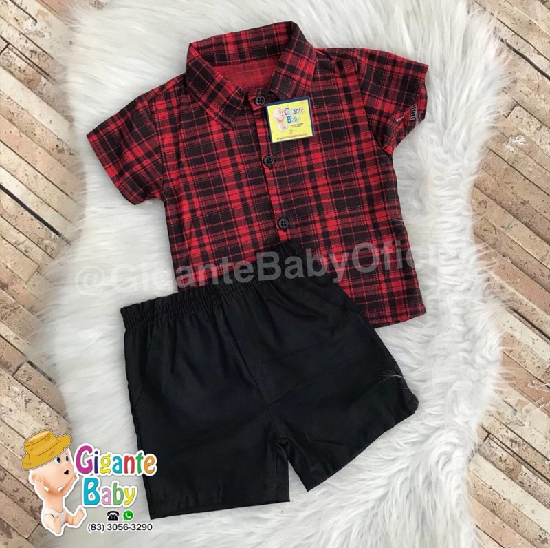 CONJ XADREZ POLO BABY = VERMELHO - TAM.3 START....7893647405337