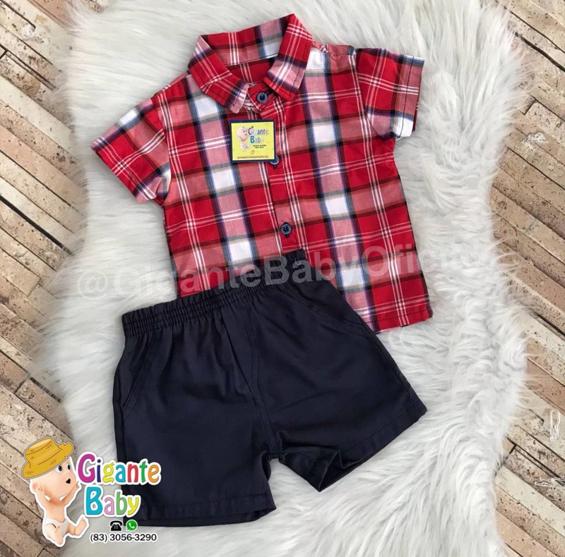 CONJ XADREZ POLO BABY = VERMELHO - TAM.3 START....7893647405337