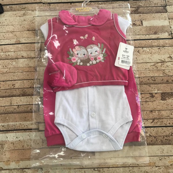 CONJ PAGAO PETECA FEM 5PÇ CORUJA BORD 7409 - RN...7890017933667