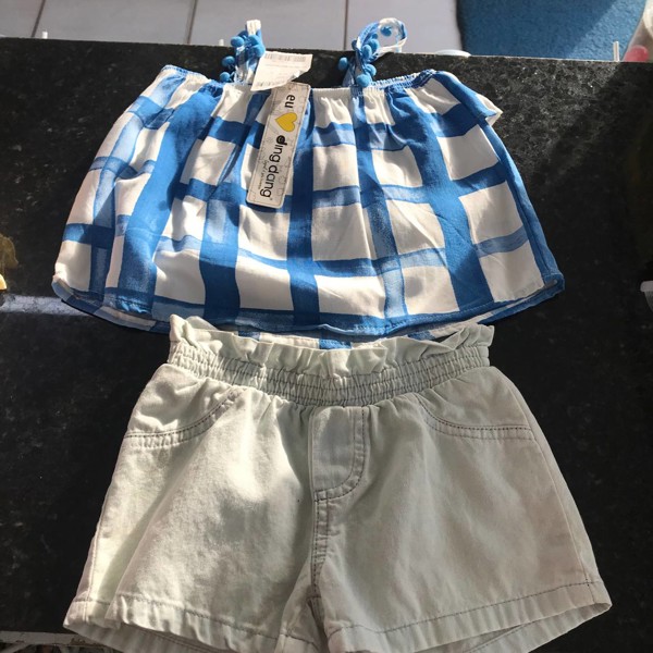 CONJ DING DANG FEM VISCOSE SHORT JEANS - TAM.1/2/3...7909716170751