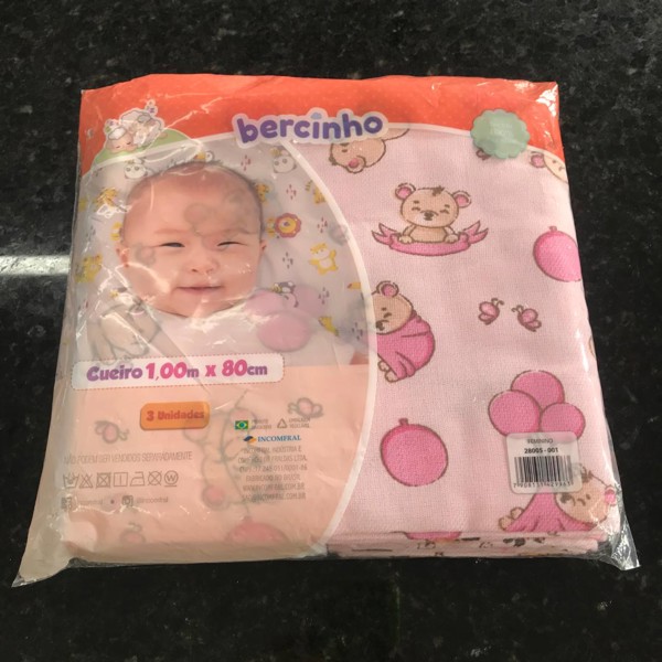 CUEIRO BERCINHO 1,00X80 EST C/3 FRANEL - FEM  28005....7908131429963