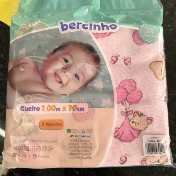 CUEIRO BERCINHO 1,00X70 EST C/3 FRANEL - FEM  28004....7908131430020