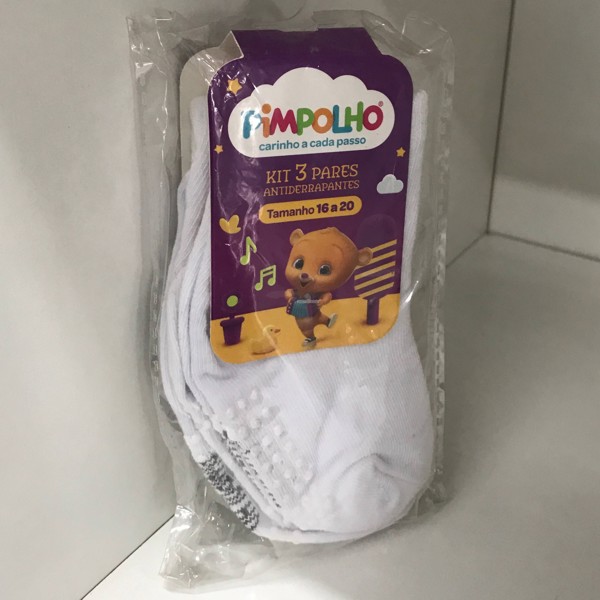 KIT MEIA PIMPOLHO CANO ALTO LISA C/3P 16-20 FEM - BR/RS