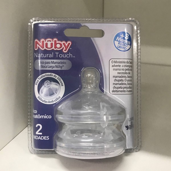 BICO PARA MAMADEIRA BOCA LARGA C/ 2 PÇ SIL TRANSP NUBY