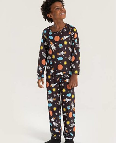 PIJAMA MALHA FRIA JUVENIL S/ BOTAO MONA MASC - TAM.M  R.001...7899099631201