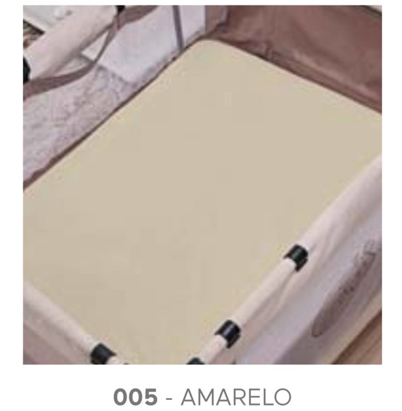 LENCOL C/ ELAST BUBLIM CERCADO LISO MALHA 70X90 - AMARELO  45003...7908131410268