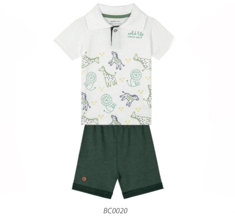 CONJ KAMYLUS MASC PMG POLO SAFARI - TAM.G = BRANCO  43787...7908925725141