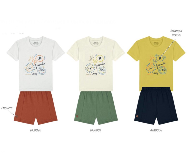 CONJ KAMYLUS MASC 123 MICROF - TAM.01 = VERDE  43834...7900183093291