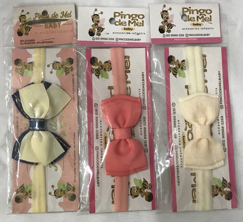 TIARA FINA LAÇO LISO PINGO DE MEL...7891049898672