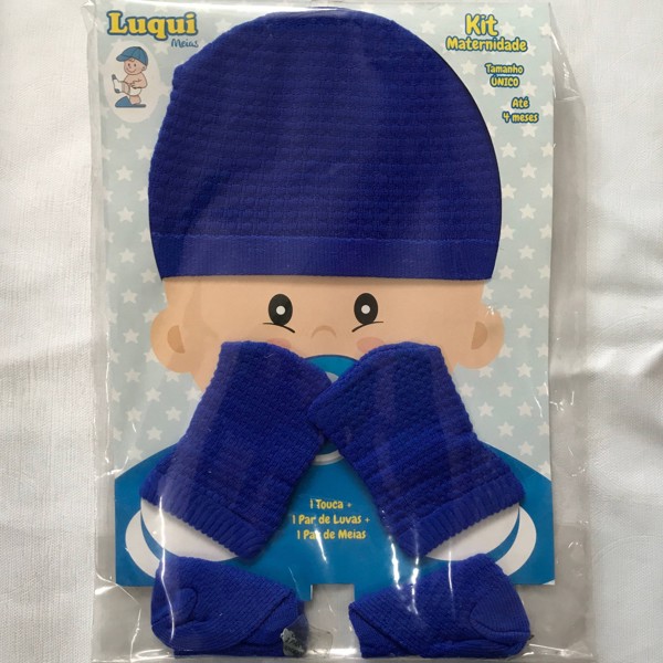 KIT RN LUQUI TOUCA LUVA MEIA MASC - AZUL ROYAL...7892143292441