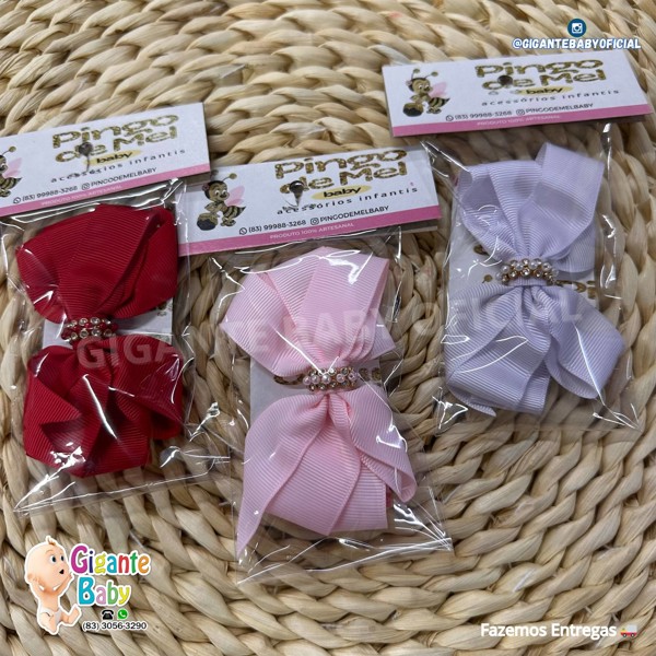 LAÇO C/ STRASS BICO PATO PINGO DE MEL....7898638315862