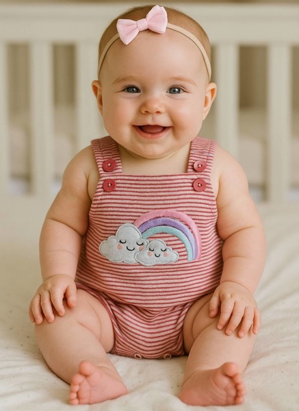 MACAQUITO FEM PETECA BABY ARCO IRIS BORD - TAM.P  3162...7893154574014