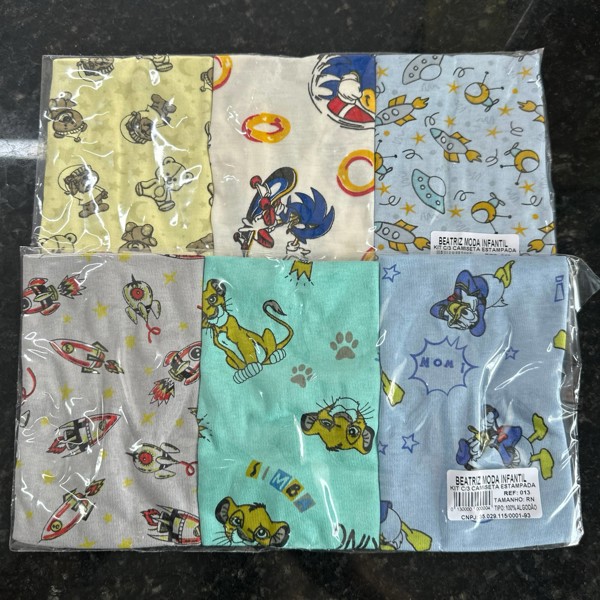 KIT CAMISETA C/3 EST BEATRIZ 013 - MASC...79097820689467