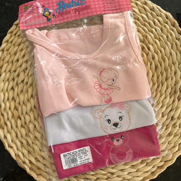 KIT CAMISETA C/3 BORD COMP BEATRIZ 105 FEM - TAM.P...79097820689469
