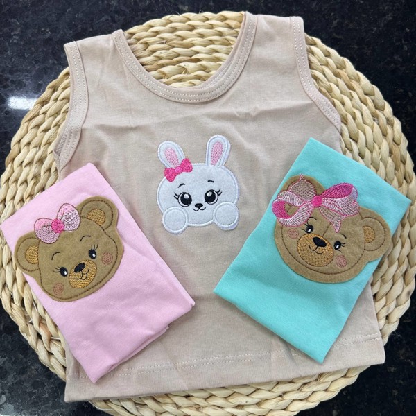 KIT CAMISETA C/3 BORD APL BEATRIZ 131 FEM - TAM.G...79097820689468