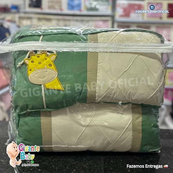 KIT BERÇO HGG AMERICANO CHIC 8 PÇ MASC - VERDE BG / GIRAFA....79097820689306