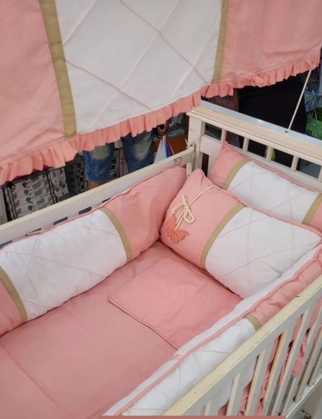 KIT BERÇO HGG AMERICANO CHIC 8 PÇ FEM - ROSE / JARDIM BORBOL.....79097820689234