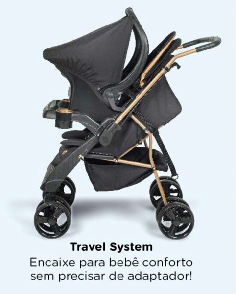 CARRINHO TUTTI BOLT PRETO/DOURADO...7898431501943