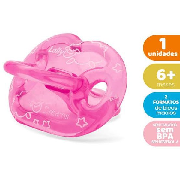 CHUPETA LOLLY SIL DREAMS O-T2 - ROSA...7896699032414