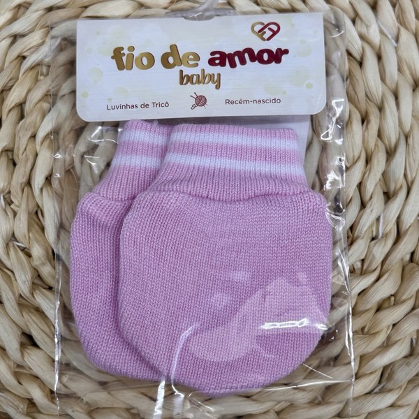 LUVINHA DE TRICO 01 LISO C/LIST FIO DE AMOR 3001 - CHICLETE...7898722993785