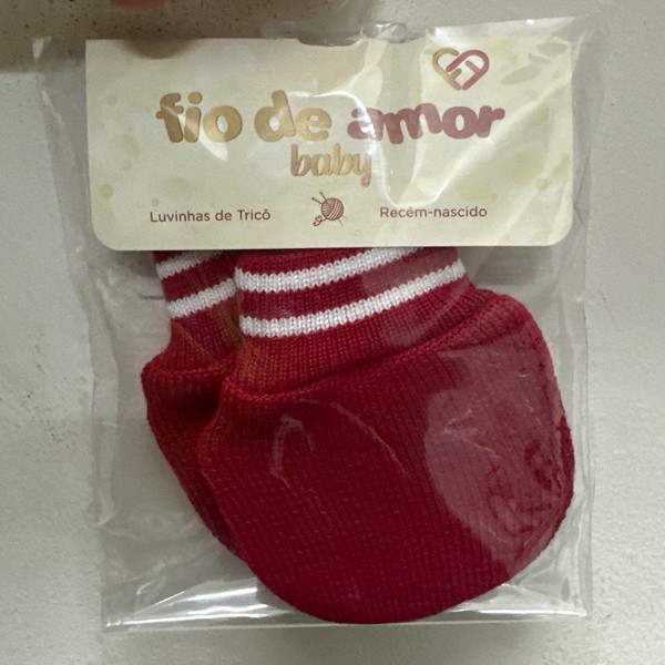 LUVINHA DE TRICO 01 LISO C/LIST FIO DE AMOR 3001 - VERMELHO...7898722993761