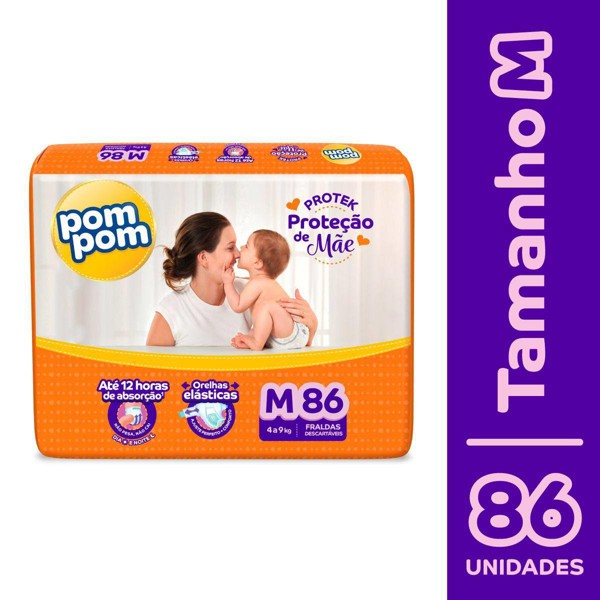 FRALDA DESC POMPOM PROTEK - TAM.M = 86 UND