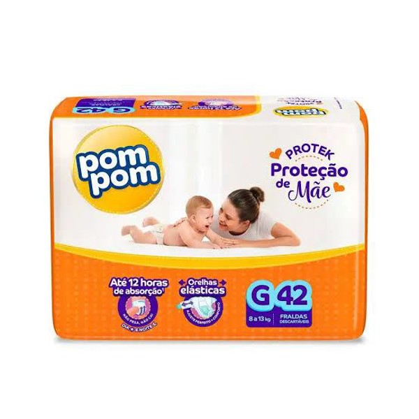 FRALDA DESC POMPOM PROTEK - TAM.G = 42 UND
