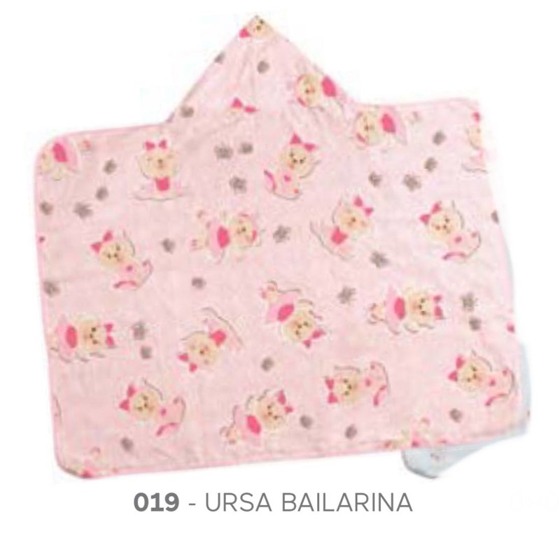 TOALHA CAPUZ BUBLIM C/FORR FRALD 70X90 EST F - URSA BA 76015...7908131427617