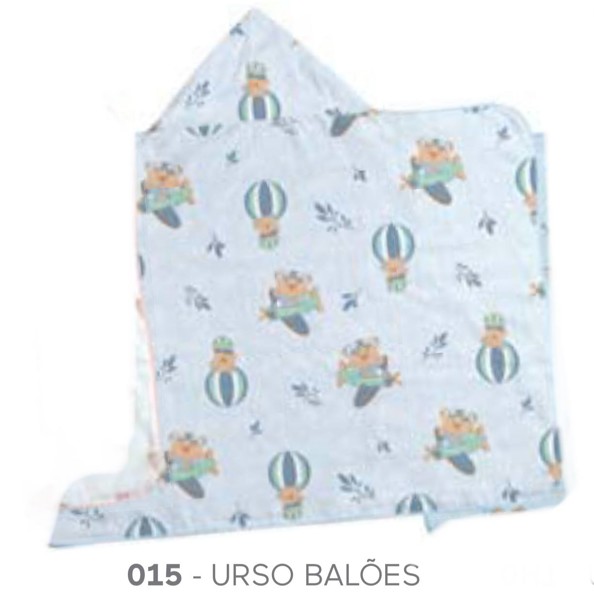 TOALHA CAPUZ BUBLIM C/FORR FRALD 70X90 EST M - URSO BA 76015...7908131446977