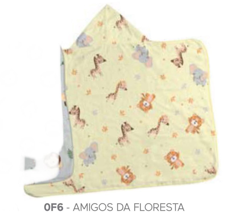 TOALHA CAPUZ BUBLIM C/FORR FRALD 70X90 EST N - AMIGOS 76015...7908131457010