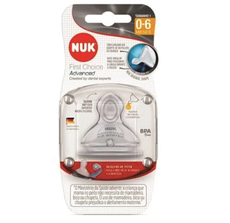 BICO MAMADEIRA NUK FC ADVANCED SIL MEDIA CONSIS S1...7896098808399