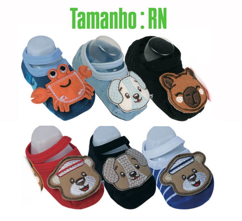 MEIA SAPATILHA BICHOS EVERLY MASC - TAM.RN....7892517284508