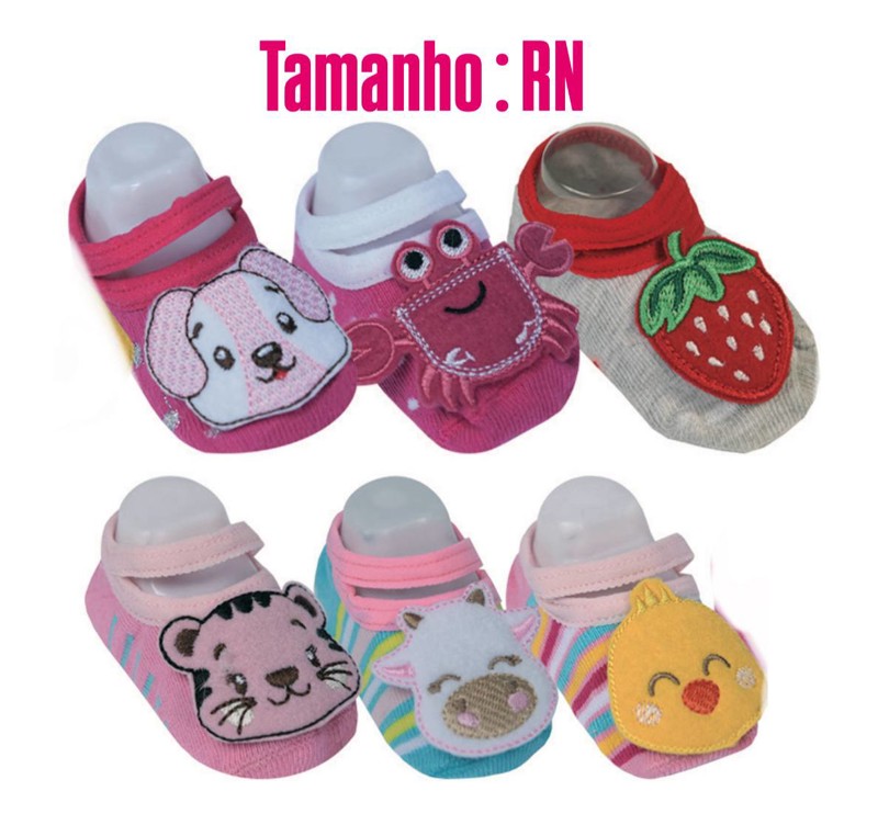 MEIA SAPATILHA BICHOS EVERLY FEM - TAM.RN....7892517284522