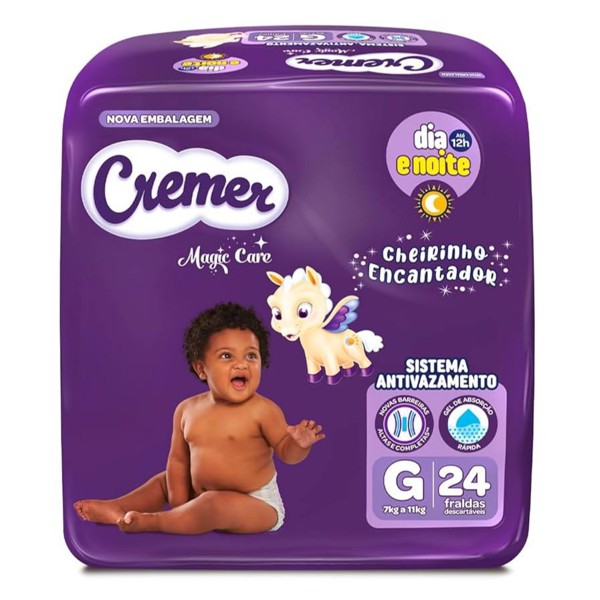 FRALDA DESC CREMER - TAM.G = 24 UN