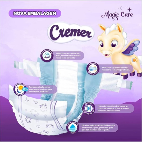 FRALDA DESC CREMER - TAM.G = 24 UN