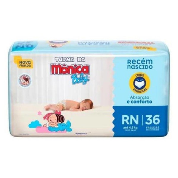 FRALDA DESC TURMA DA MONICA - TAM.RN = 36 UND