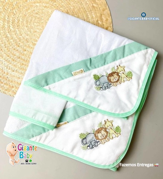 JOGO DE TOALHA P/BANHO ED BABY C/3 MASC - SELVA SAFARI....7898503023809