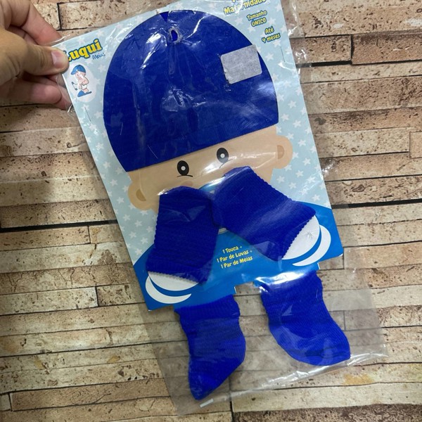 KIT RN LUQUI TOUCA LUVA MEIA MASC - AZUL ROYAL...7892143292441