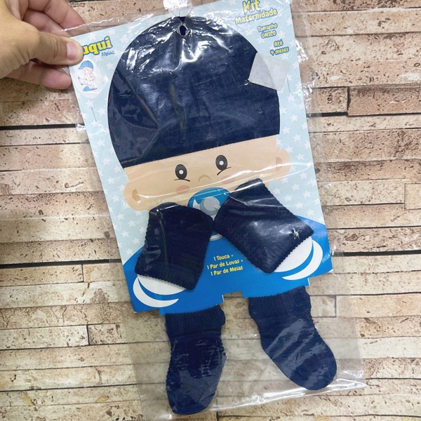 KIT RN LUQUI TOUCA LUVA MEIA MASC - MARINHO...7897945808753