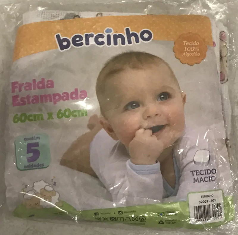 FRALDA BERCINHO EST 60X60 C/5 - FEM  32001...7908131430051
