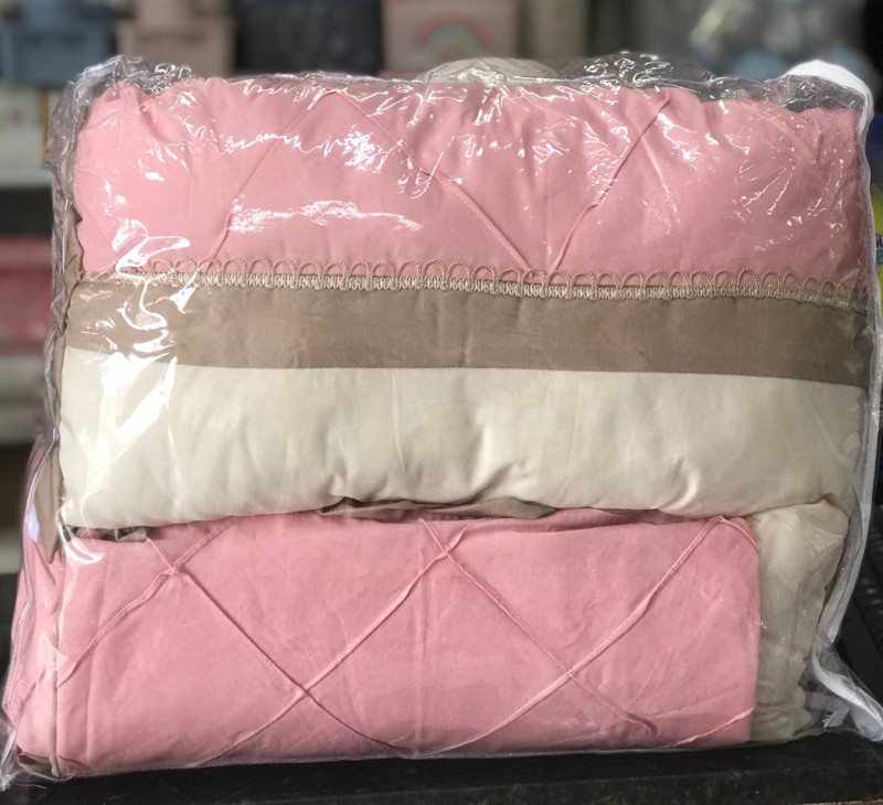 KIT MINI BERÇO SAMARA CRU. LISO - FEM = ROSEE.....7896706999280