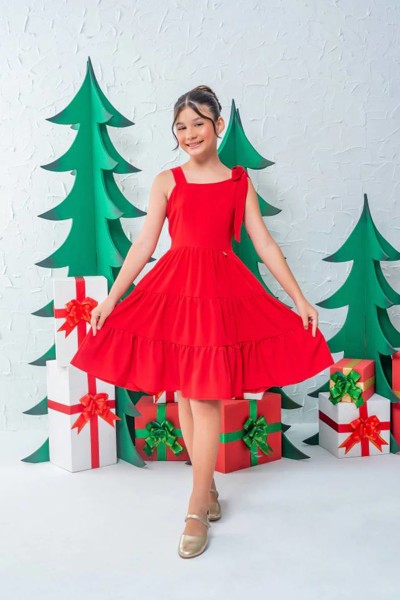 VESTIDO FESTA POLLY ZOE = VERMELHO